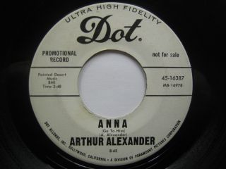 Arthur Alexander 45 Anna Dot Northern Soul Promo VG