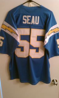 RARE Authentic NFL Jersey San Diego Chargers 55 Junior Seau Size XL 52 