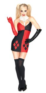   Harley Quinn Villain Sexy Womens Costume Batman Arkham Asylum