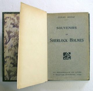 FRENCH SHERLOCK HOLMES SOUVENIRS ARTHUR CONAN DOYLE LEATHER BOUND