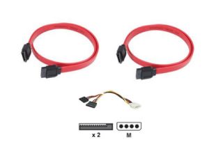 Lot SATA Cable Y Power Splitter Adapter Serial ATA