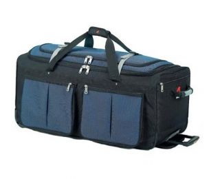 Athalon 25 15 Pocket Wheeling Duffel Bag Luggage Duffle Blue 525 New 