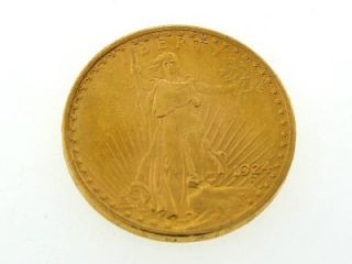 1924 United States Saint Gaudens Double Eagle Twenty Dollars $20 Gold 
