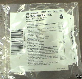 lifeshield 11953 secondary i v set lot of 10