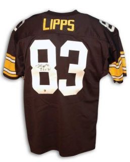 Louis Lipps Autographed Throwback Jersey Black Steelers