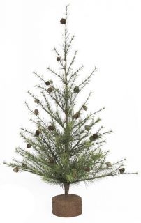 This artificial Cypress Christmas tree has a sparse rustic design and 