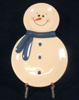 CMI Henton Snowman Holiday Christmas Scarf Snack Tray