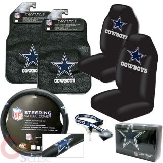 Dallas Cowboys Car Seat Cover Auto Accessories Set 6pc
