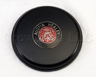 Classico Horn Button Emblem Black Emblem with Small Austin Healey Logo 