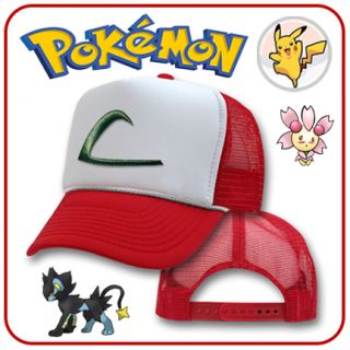 New Pokemon Ash Ketchum Trucker Costume Cap Cosplay Hat