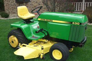 John Deere 430 Lawn Tractor with Attachments Mint Condition