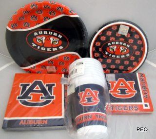 Auburn Tigers Tailgate Kit War Eagle Tiger Plates Cups