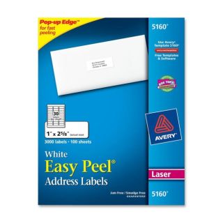 Lot of 4 Package of Brand New Avery Easy Peel Address Label 1X2 5 8 