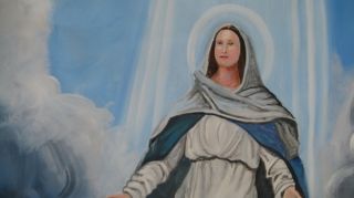 Blessed Virgin Mother Mary Assumption Painting 4ft X5FT