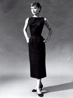 Banana Republic Classic Audrey Hepburn Black Cocktail Dress Silk Size 