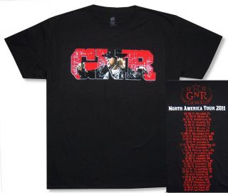 Guns N Roses AXL Scream GNR IMG 2011 Tour Orlando Las Vegas Blk T 