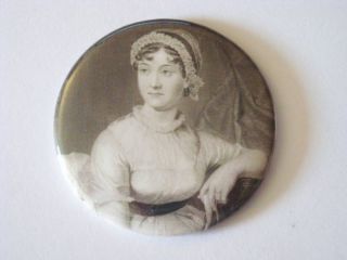 Jane Austen Black and White Photo Pocket Purse Mirror