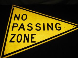 Authentic No Passing Zone Road Traffic Street Sign