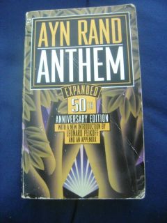 Anthem by Ayn Rand 1996 Paperback 50th Anniversary