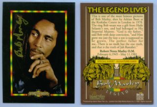 BOB MARLEY (RETAIL VERSION) COMPLETE BASE CARD SET w/ All 10 Chase + 2 