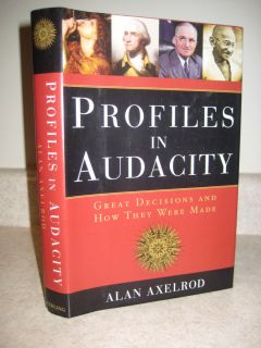 1st 1st Edition Profiles in Audacity Alan Axelrod Classic
