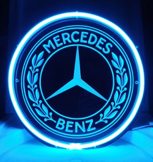 SB246B Mercedes Benz European Autos Bike Motorcycle Display Neon Light 