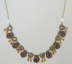 Ayala Bar Necklace Golden Crystal 3530
