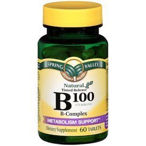 Spring Valley Time Release B Complex Metabolism Support B100 Vitamins 