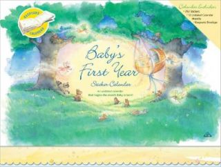 Babys First Year Sticker Activity Gift Keepsake Wall Calendar 