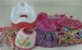 baby alive doll lot of 5 clothes bib potty chair