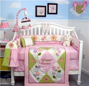 Soho Mystic Garden Baby Crib Nursery Bedding Set 10 Pcs