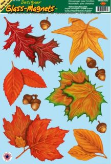 Fall Leaf Leaves Window Clings Thanksgiving Holiday Party Decorations 
