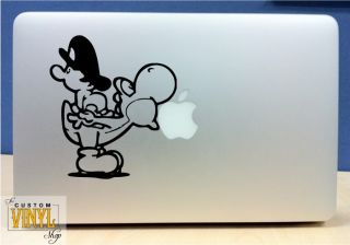 baby mario and yoshi vinyl macbook laptop decal sticker