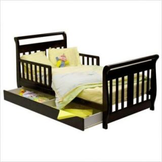 Child Toddler Bed with Safety Rails and Storage Drawer  