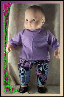 baby doll clothes shirt and pants black lavender and blue 4 american 