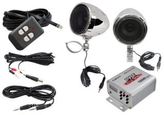   100 Watts Amp and Speakers Motorcycle Audio Sound System