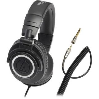 AUDIO TECHNICA ATHM50 HEADPHONES COILED CABLE ATH M50 MAKE AN OFFER 
