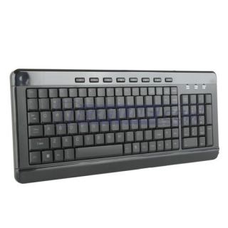 AVS Gear W9868BL Blue LED Backlight Keyboard Silica Gel Cushioned Keys 