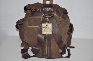 Ralph Lauren RRL Leather Heavy Canvas Backpack Bag