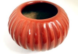   Clara Pueblo Indian Pottery Bowl Signed Angelina Baca 1990S