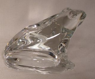 Baccarat Crystal Frog Clear Figurine 3 x 4