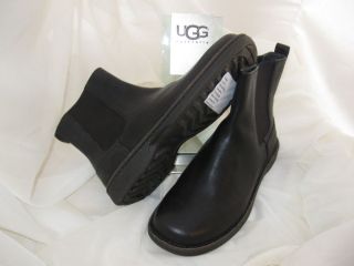 UGG Ayer Black Slip on Mens Ankle Boot UK 8 US Sz 9 New Casual Shoes 