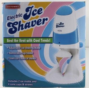 Back to Basics Countertop Electric Adjustable Ice Shaver Snow Cone 