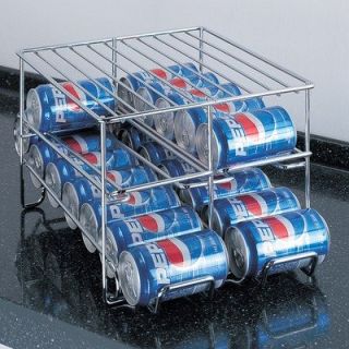 New Chrome 24 Beverage Soda Pop Beer Can Holder for Refrigerator or 