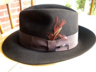 Bailey of Hollywood Gangster Fedora Brown Mens Size Small Wool Felt 