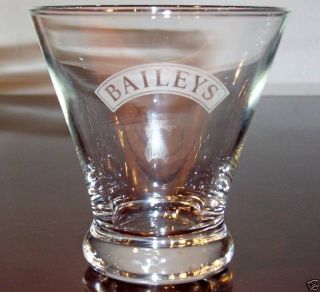 Baileys Irish Cream Liqueur Etched LG Rock Glass New