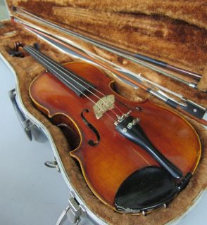 Vintage Ton Klar The Kayser 4/4 Violin For Lewis & Son W/ 2 Bows and 