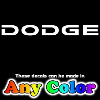 Dodge Text Logo Chrome Auto Car Truck Window Sticker Decals