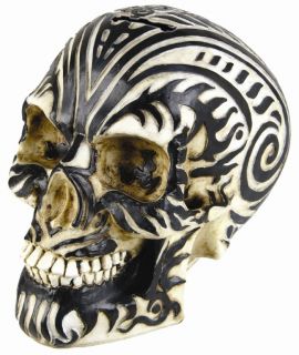   Tattoo RAM Skull Bank Skeleton Figurine Bizarre Car Motor Decor