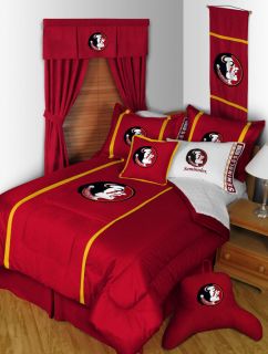 FLORIDA SEMINOLES MICROSUEDE BED IN A BAG w/ CURTAINS & VALANCE